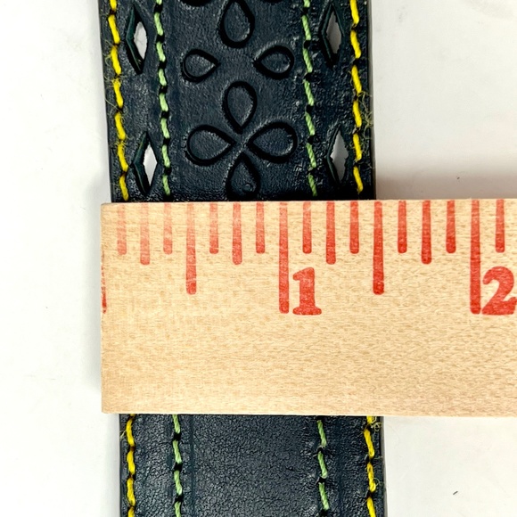 John Deere women's Black Embossed Leather Belt with Rhinestone Buckle sz XL NWOT - Picture 9 of 16